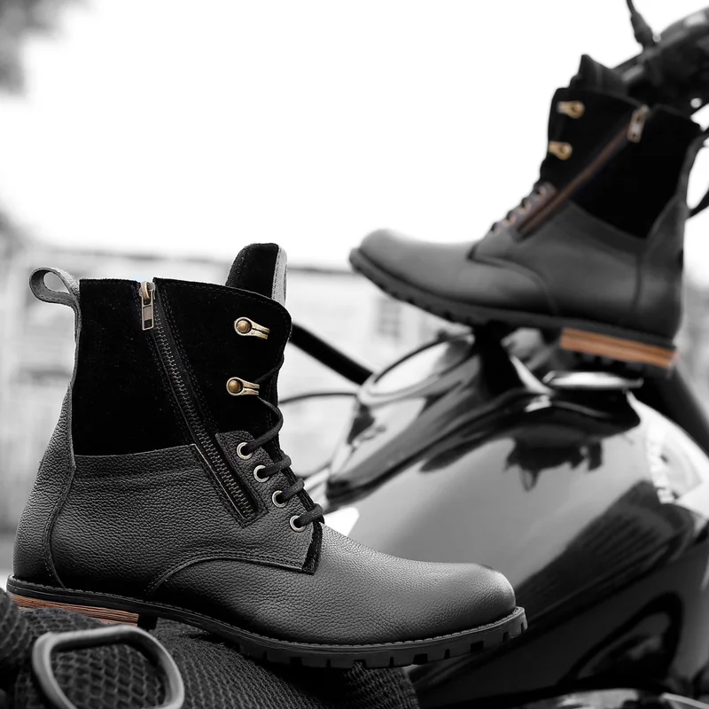 Bacca Bucci Black Tron Boots for Men | Best Price UAE